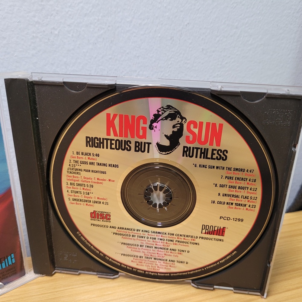 King Sun Righteous But Ruthless CD 1990 - Picture 4 of 4